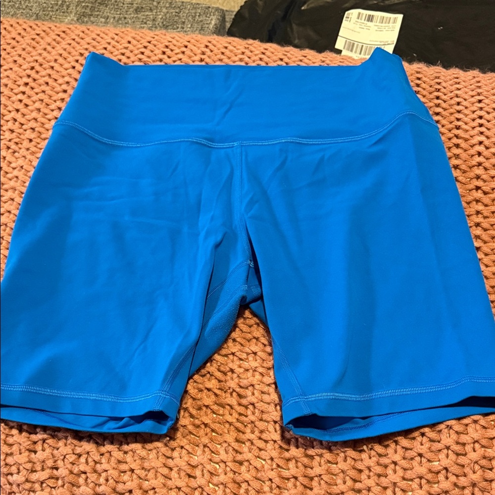 lululemon athletica align Bright Blue High-Rise Bike Shorts - Picture 3 of 3